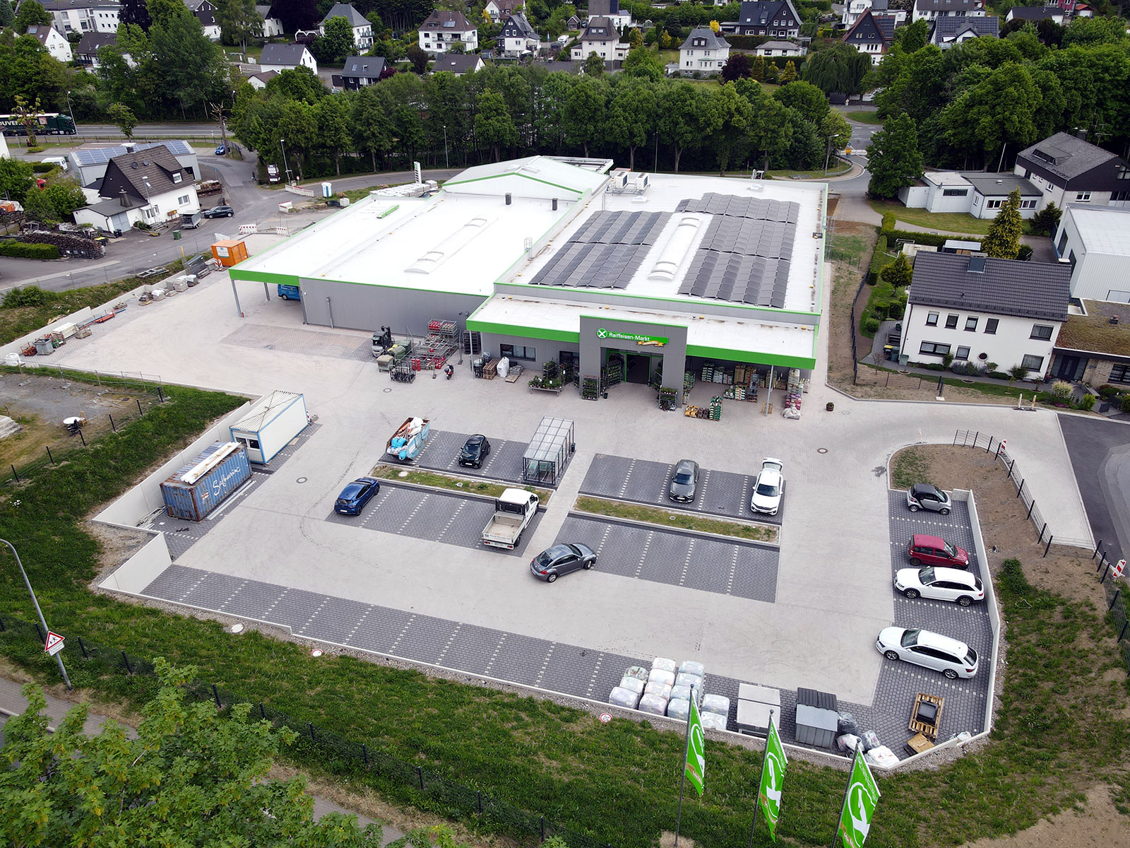 Raiffeisen-Markt Herscheid – Luftbild von schräg oben